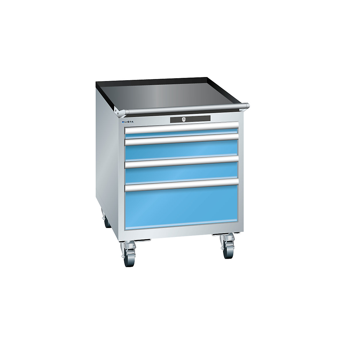 Szafa z szufladami, szer. 564 mm, ruchoma – LISTA