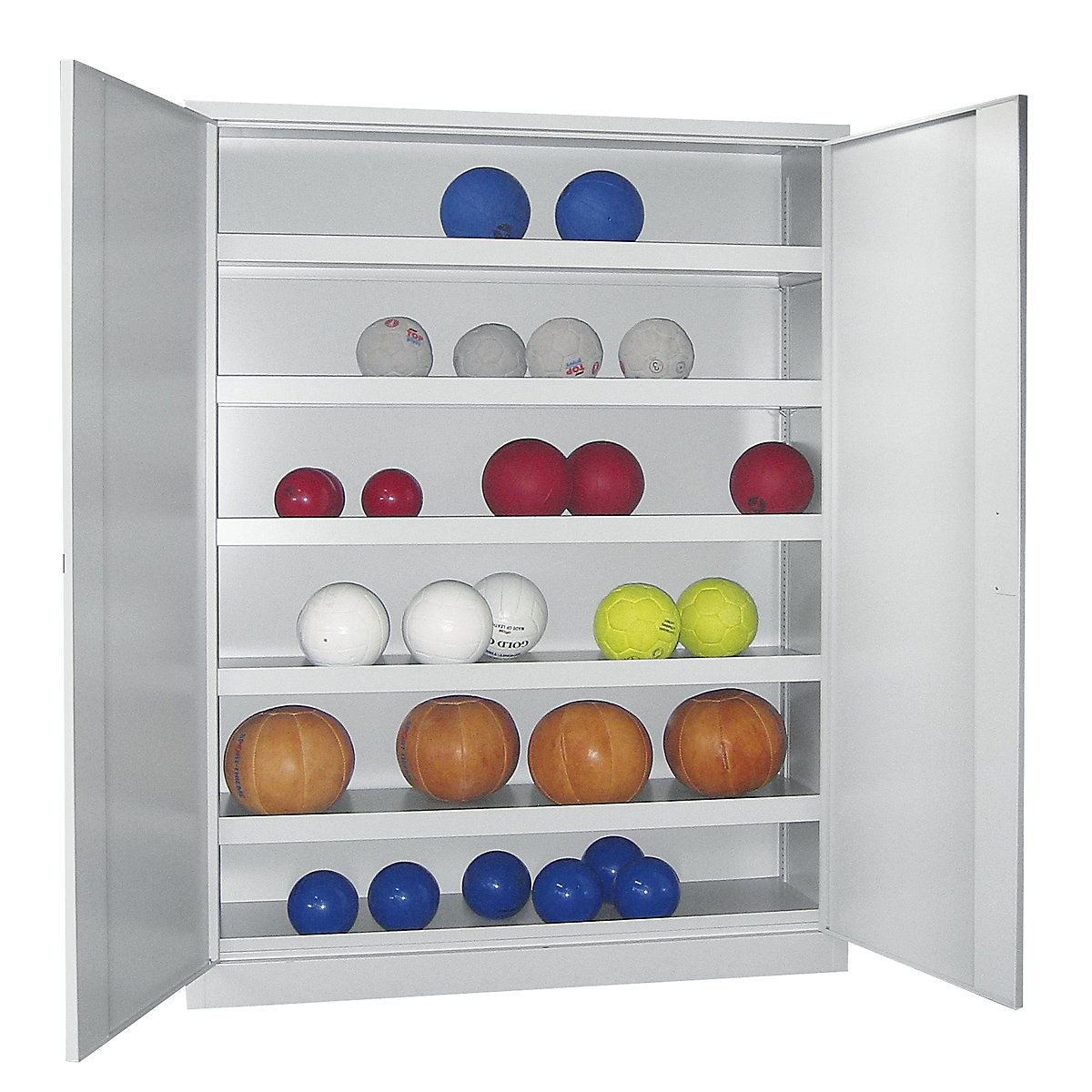 Szafa na piłki, z drzwiami skrzydłowymi, wys. 1950 mm – Pavoy