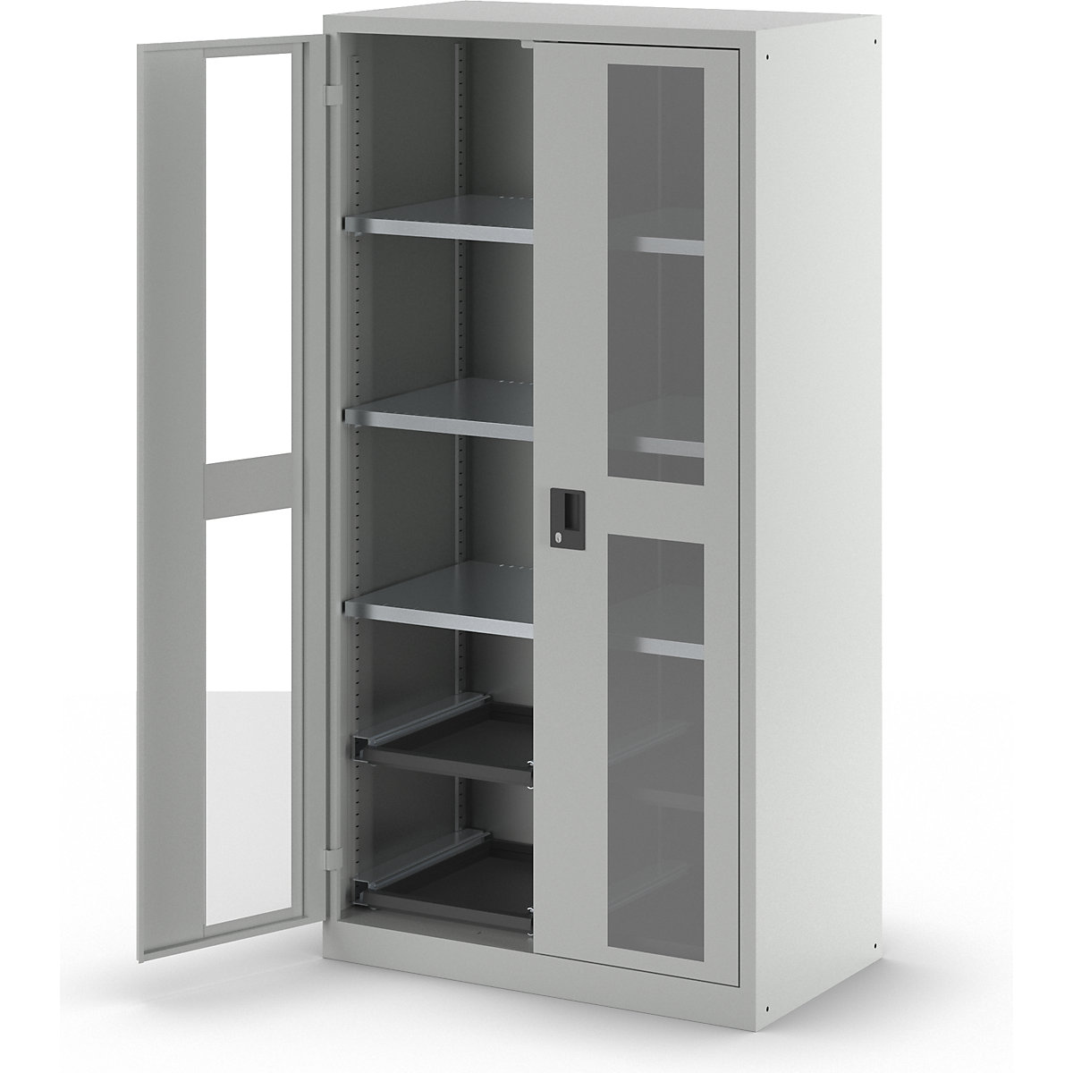 Szafa z okienkami, wys. x szer. x głęb. 1950 x 1000 x 580 mm – LISTA (Zdjęcie produktu 2)-1