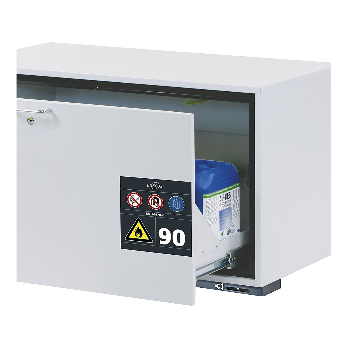 Mechanizm samoczynnego wsuwania i amortyzacji SOFT-CLOSE – asecos