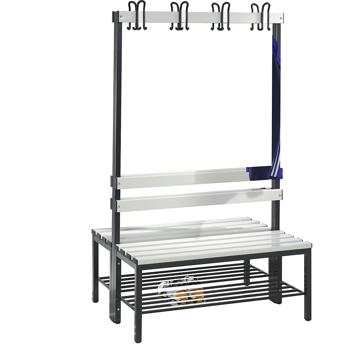 Ławka do szatni BASIC, dwustronna – C+P