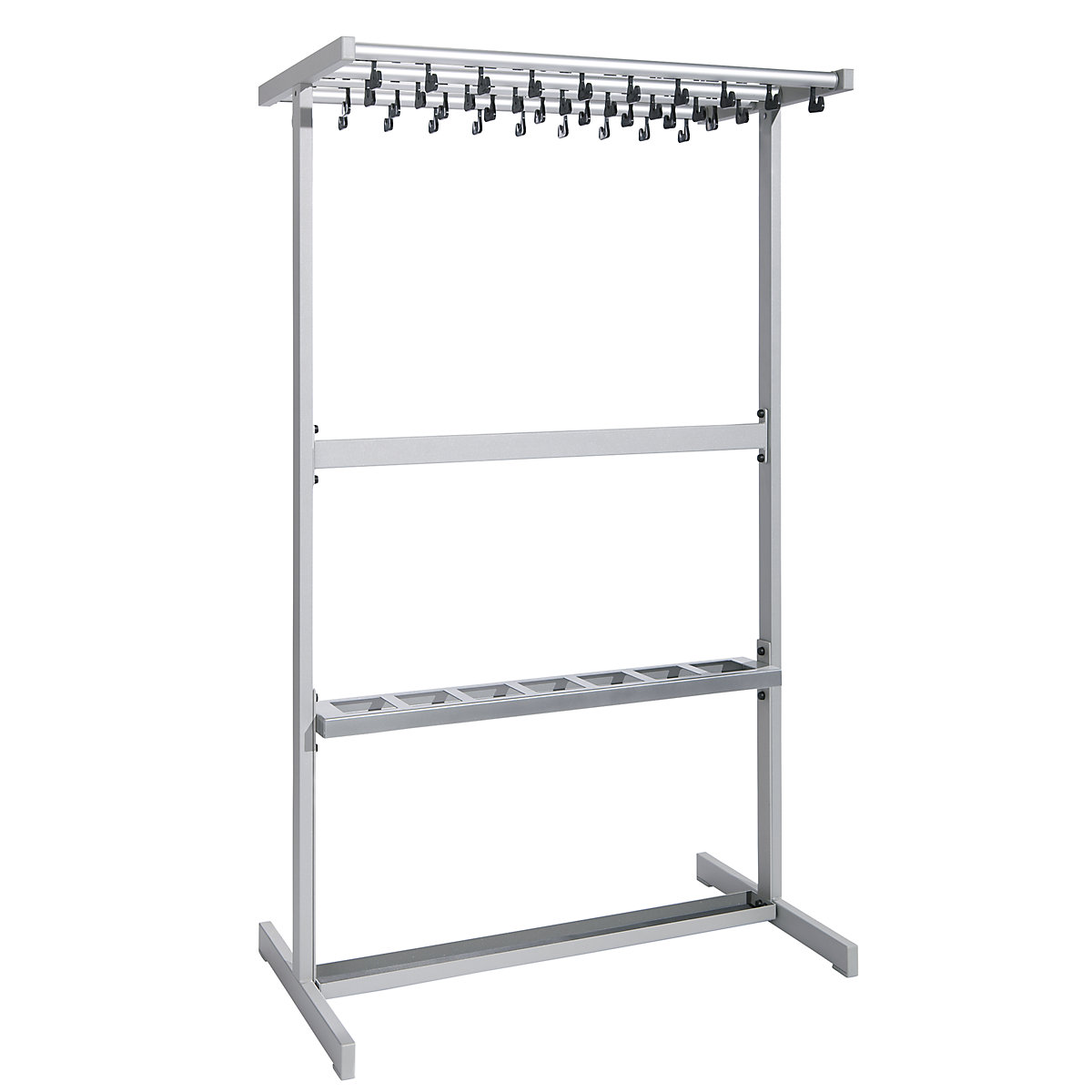 Szeregowy stojak na ubrania, dwustronny – eurokraft pro