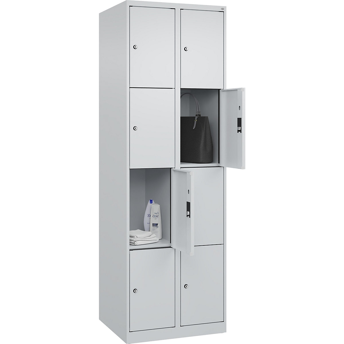 Szafka ze schowkami Evolo PLUS, 4 schowki na przedział (Zdjęcie produktu 3)-2