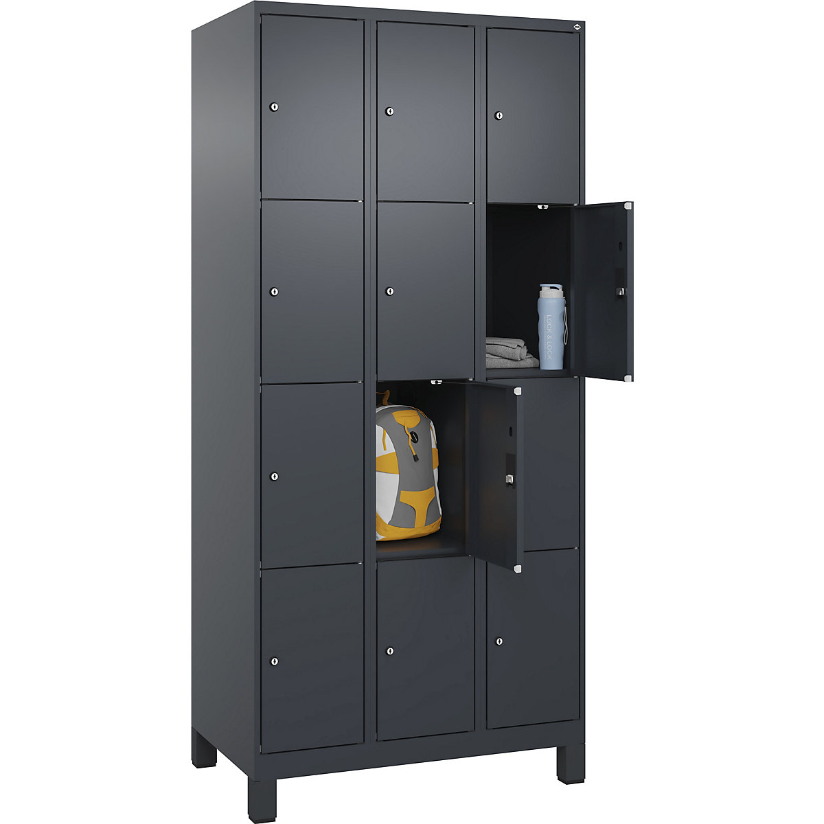 Szafka ze schowkami Evolo PLUS, 4 schowki na przedział (Zdjęcie produktu 3)-2