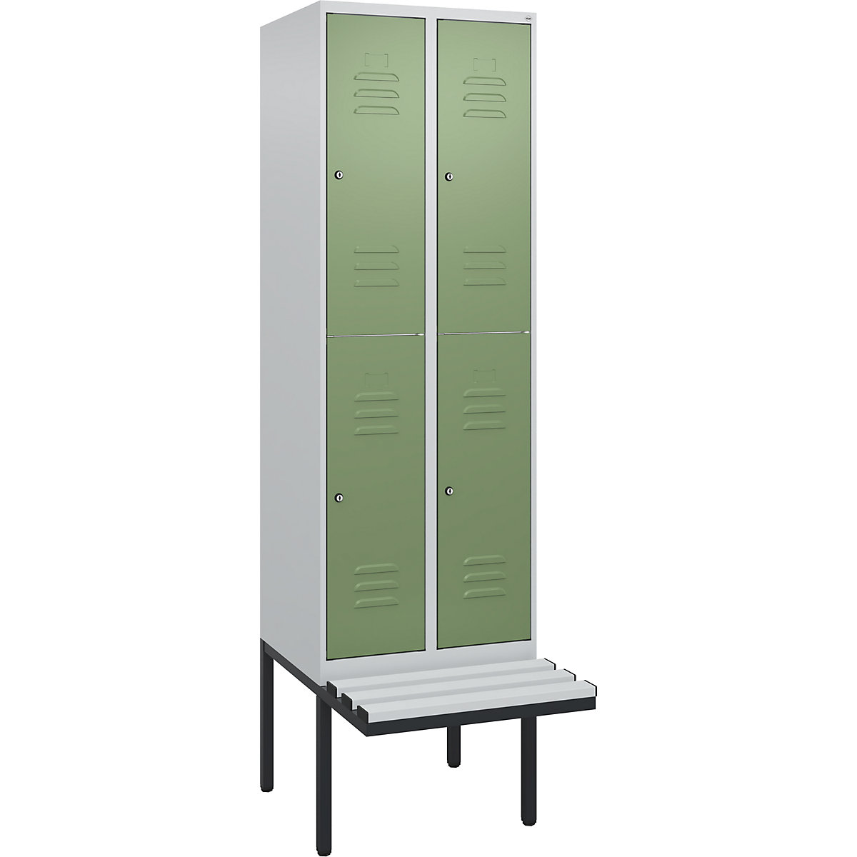 Dwupoziomowa szafka Classic PLUS na ławeczce – C+P (Zdjęcie produktu 5)-4