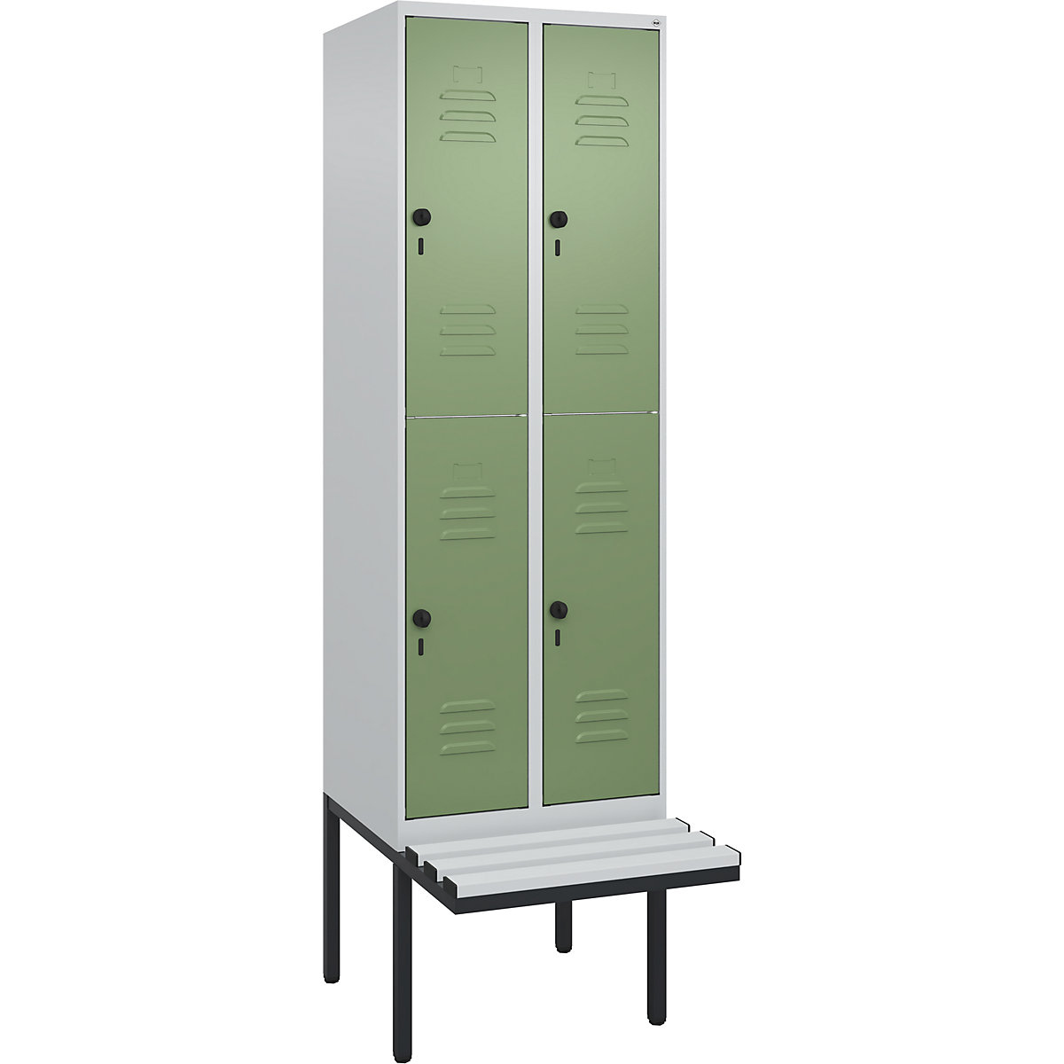 Dwupoziomowa szafka Classic PLUS na ławeczce – C+P (Zdjęcie produktu 4)-3