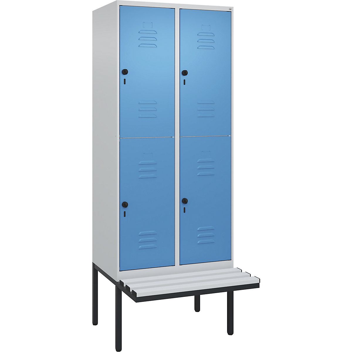 Dwupoziomowa szafka Classic PLUS na ławeczce – C+P (Zdjęcie produktu 4)-3