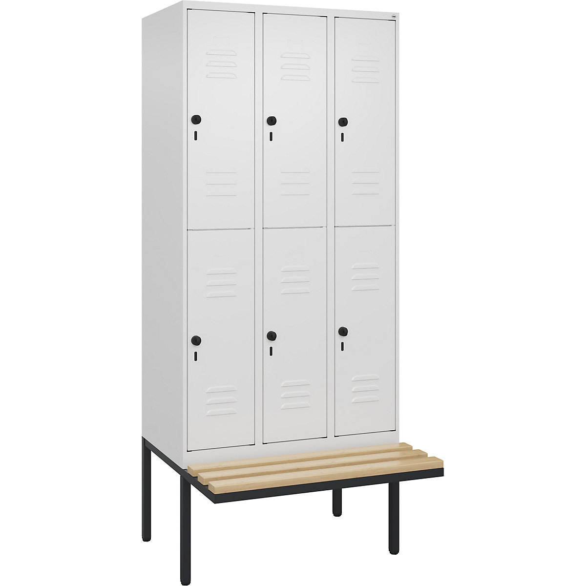 Dwupoziomowa szafka Classic PLUS na ławeczce – C+P (Zdjęcie produktu 4)-3