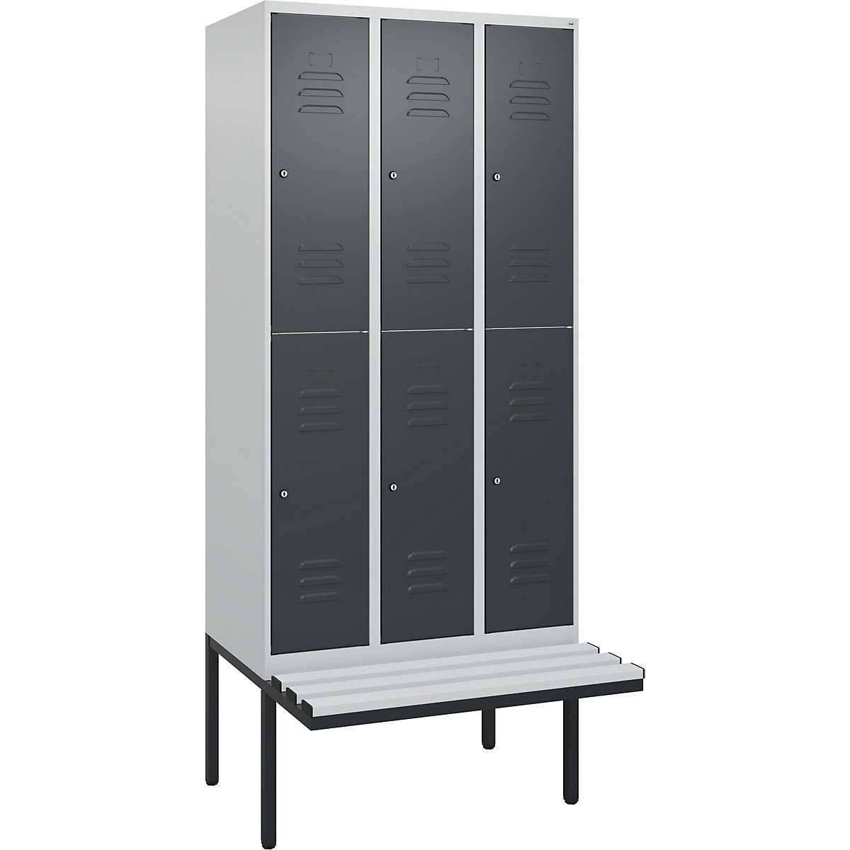 Dwupoziomowa szafka Classic PLUS na ławeczce – C+P (Zdjęcie produktu 5)-4