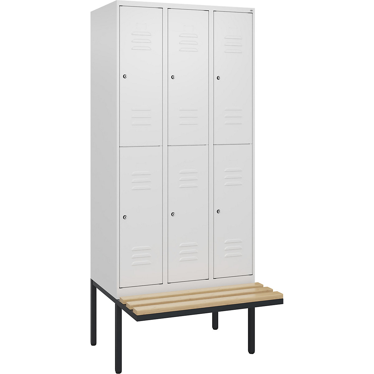 Dwupoziomowa szafka Classic PLUS na ławeczce – C+P (Zdjęcie produktu 5)-4