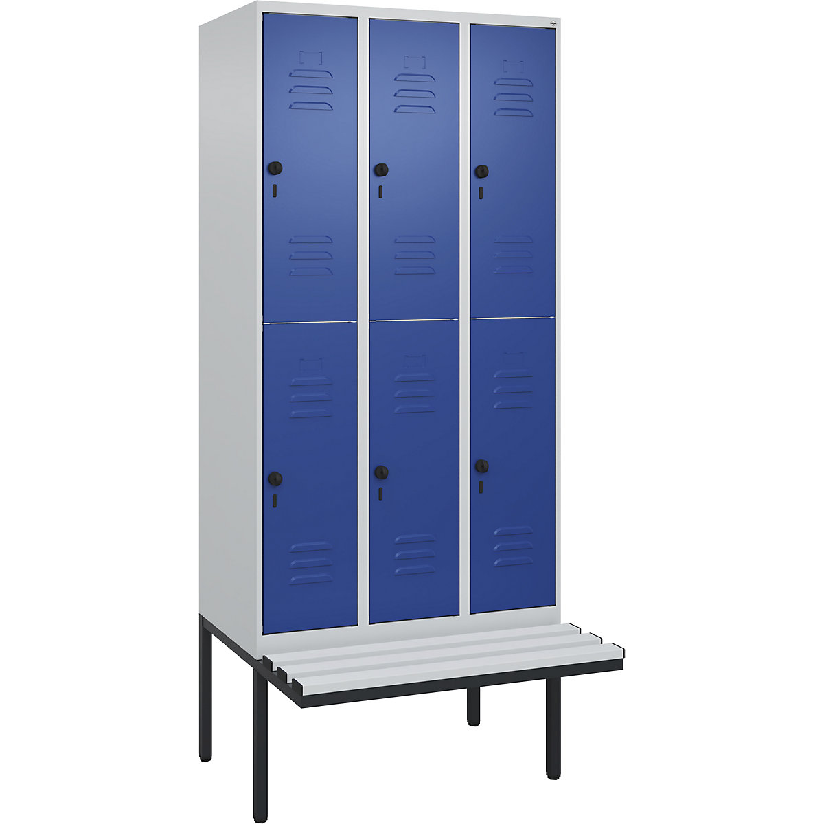 Dwupoziomowa szafka Classic PLUS na ławeczce – C+P (Zdjęcie produktu 4)-3