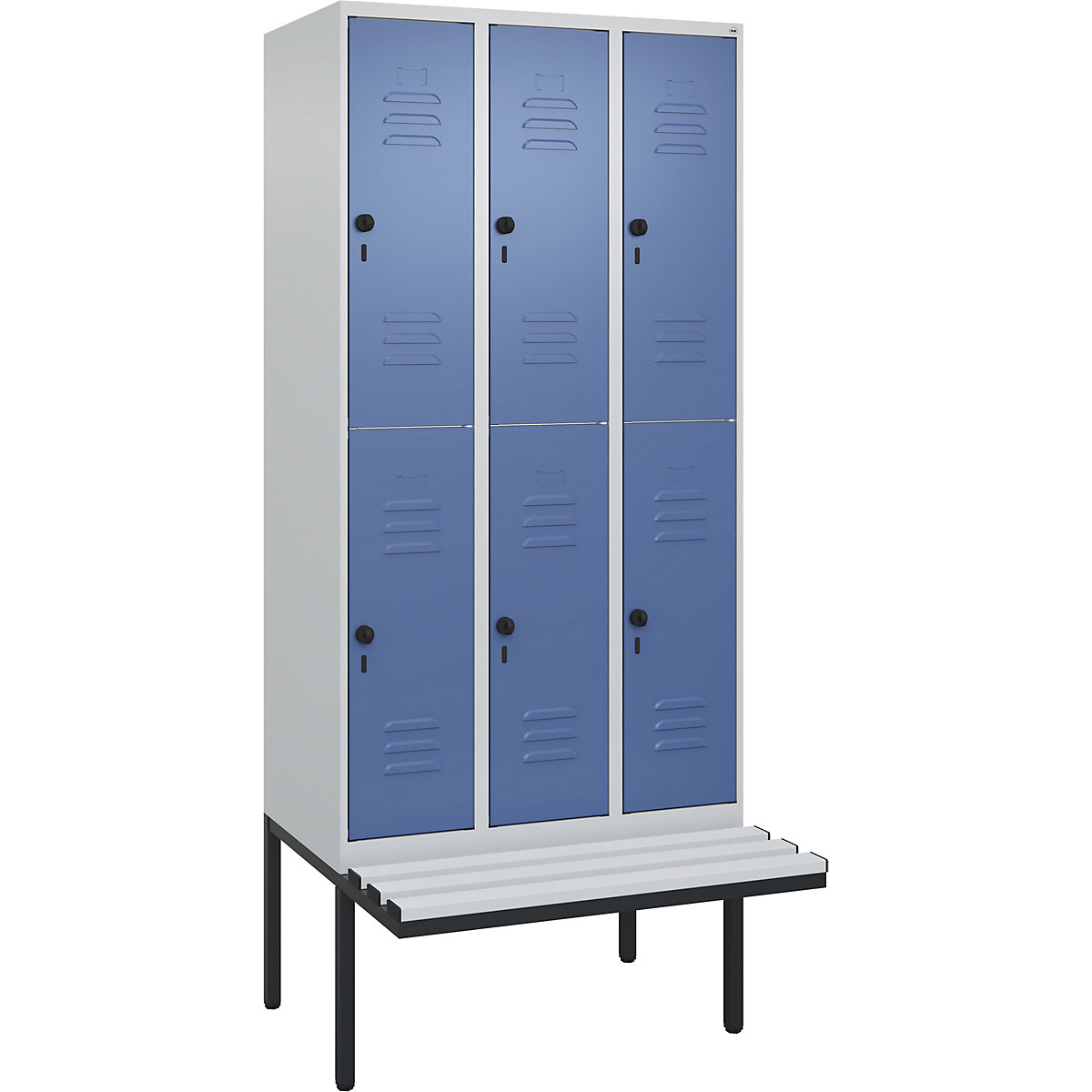 Dwupoziomowa szafka Classic PLUS na ławeczce – C+P (Zdjęcie produktu 4)-3