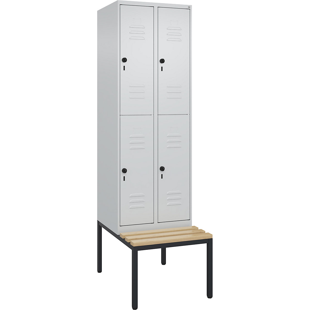 Dwupoziomowa szafka Classic PLUS na ławeczce – C+P (Zdjęcie produktu 5)-4