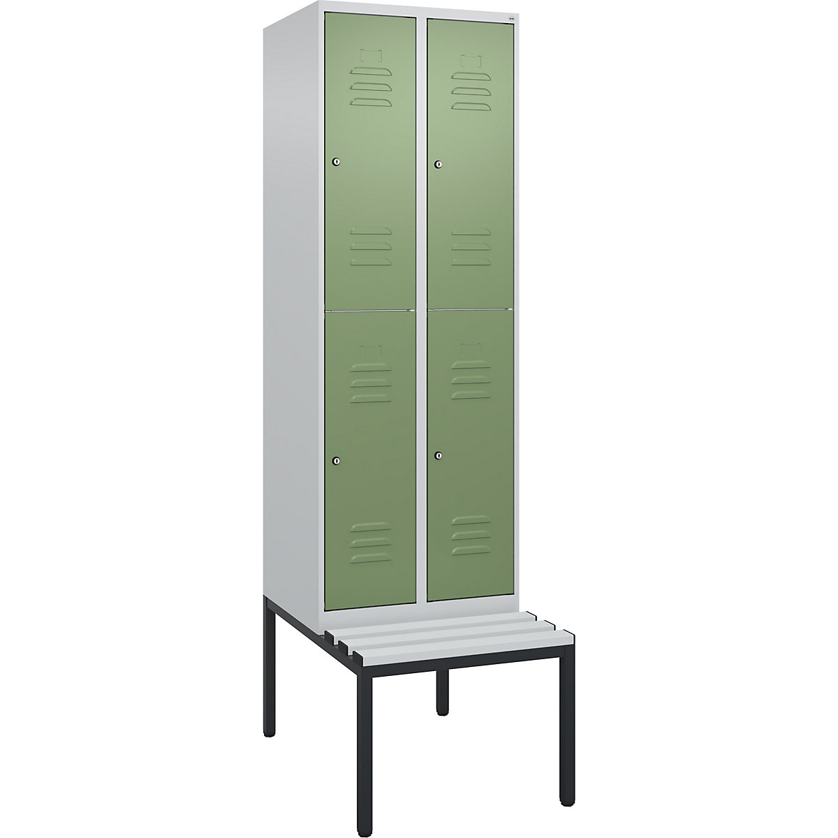 Dwupoziomowa szafka Classic PLUS na ławeczce – C+P (Zdjęcie produktu 5)-4