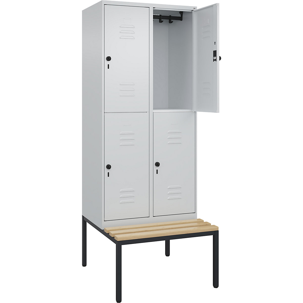 Dwupoziomowa szafka Classic PLUS na ławeczce – C+P (Zdjęcie produktu 5)-4