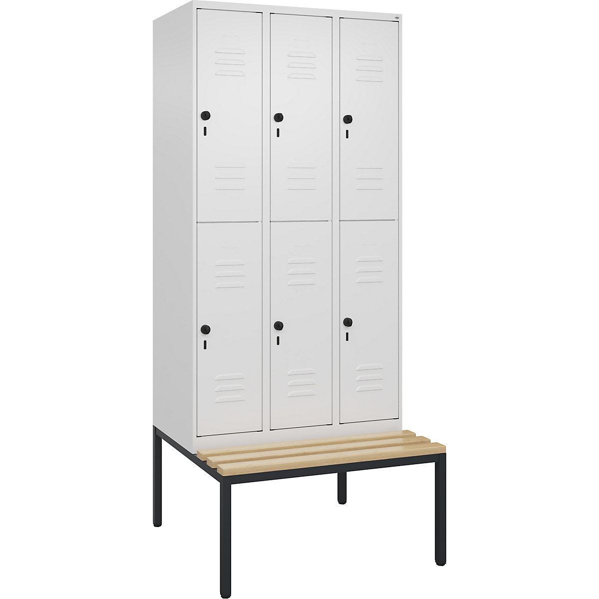 Dwupoziomowa szafka Classic PLUS na ławeczce – C+P (Zdjęcie produktu 4)-3