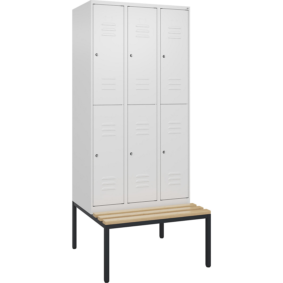 Dwupoziomowa szafka Classic PLUS na ławeczce – C+P (Zdjęcie produktu 5)-4