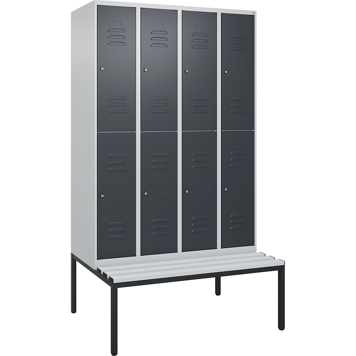 Dwupoziomowa szafka Classic PLUS na ławeczce – C+P (Zdjęcie produktu 5)-4