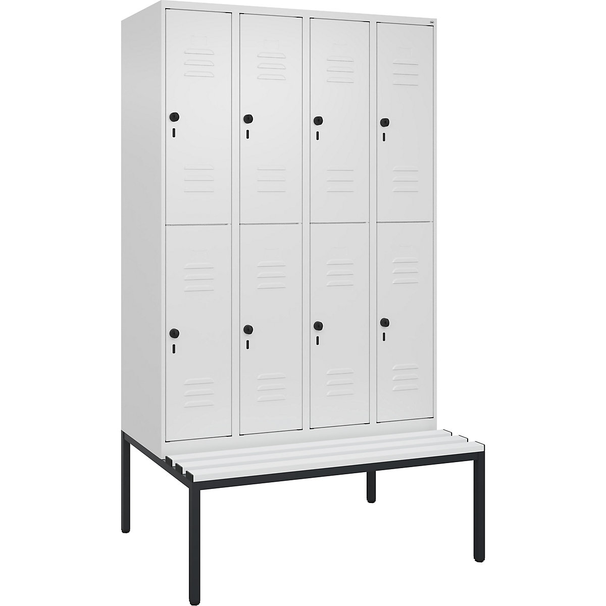 Dwupoziomowa szafka Classic PLUS na ławeczce – C+P (Zdjęcie produktu 4)-3