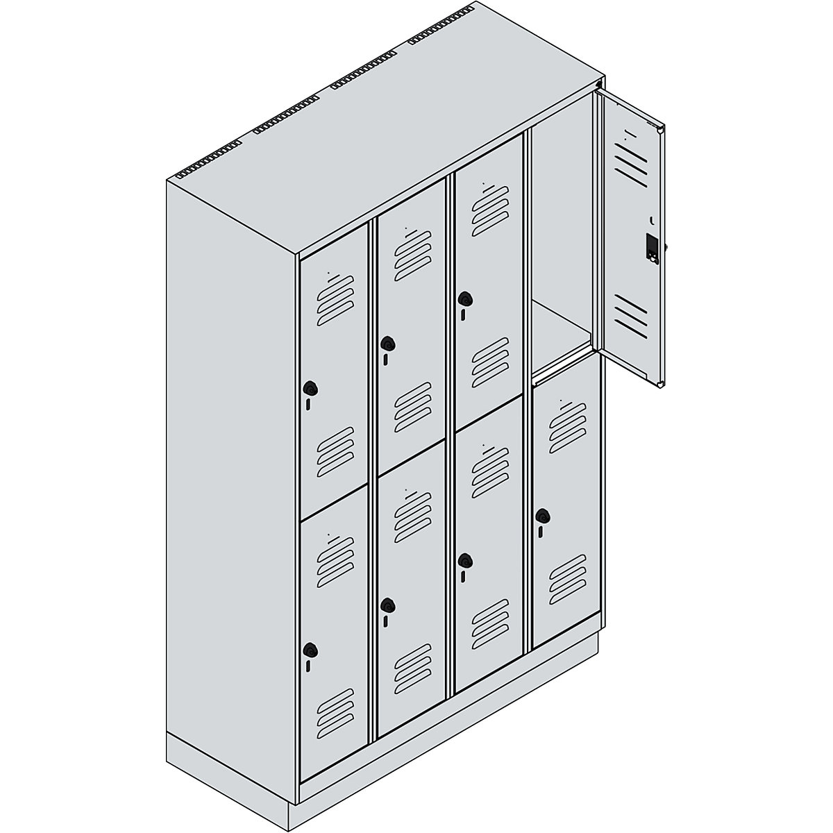 Dwupoziomowa szafka Classic PLUS – C+P (Zdjęcie produktu 3)-2