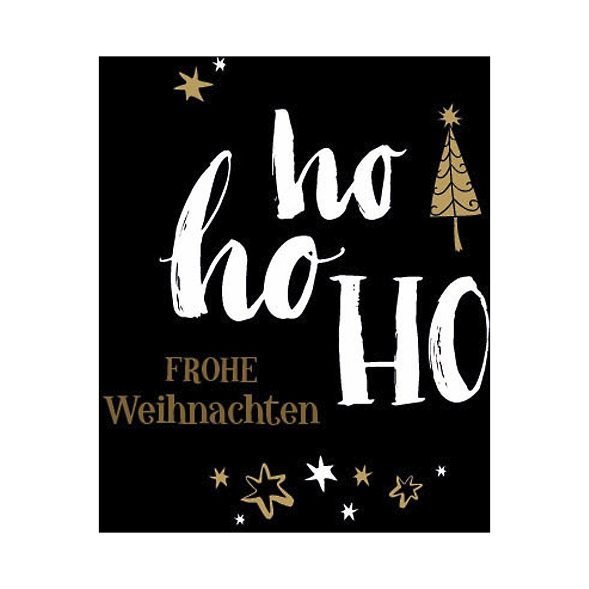 Étiquettes pour cadeaux – ratioform, Ho Ho Ho – Frohe Weihnachten, lot de 500, L x l 35 x 35 mm-0