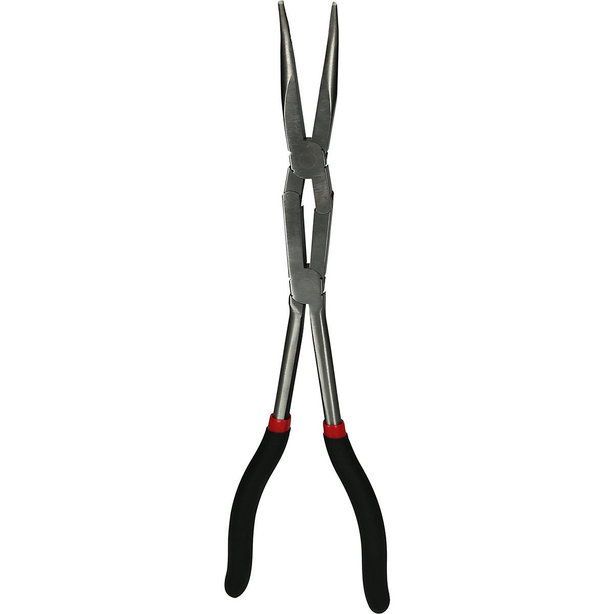 Alicate de bicos semirredondos com articulação dupla XL, curvado a 45° – KS Tools (Imagem do produto 2)-1