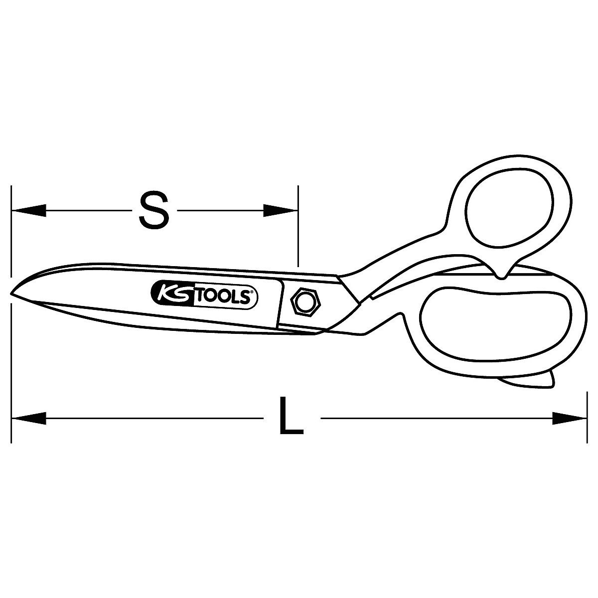 Tesoura de oficina universal – KS Tools (Imagem do produto 2)-1