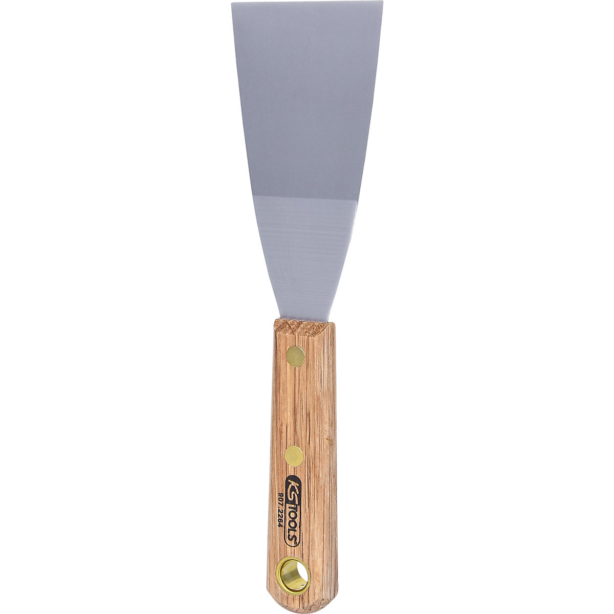 Espátula em aço inoxidável – KS Tools, pega em madeira, largura 63 mm-0