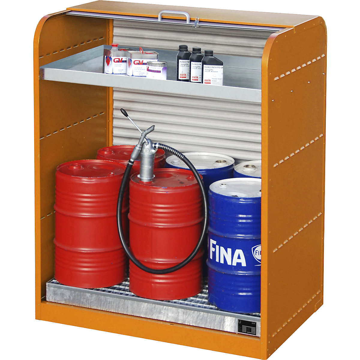 Stahl-Gefahrstoffdepot mit Rollladen eurokraft pro (Produktabbildung 3)-2