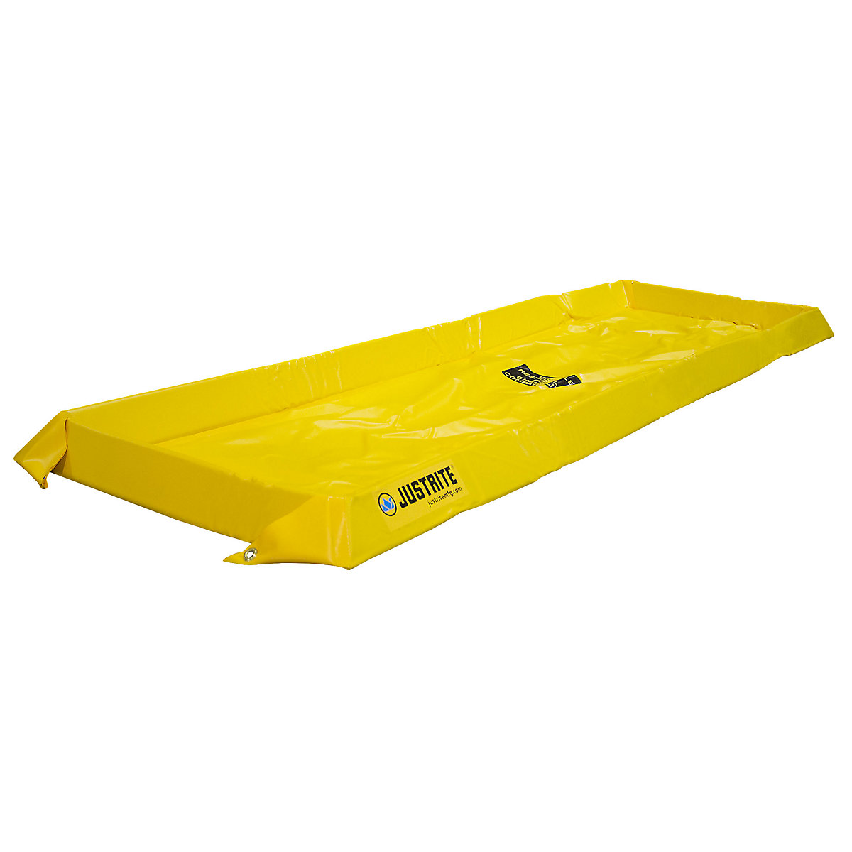 Cuba coletora universal, flexível – Justrite, altura exterior 102 mm, volume coletável 151 l, peso 4 kg-0