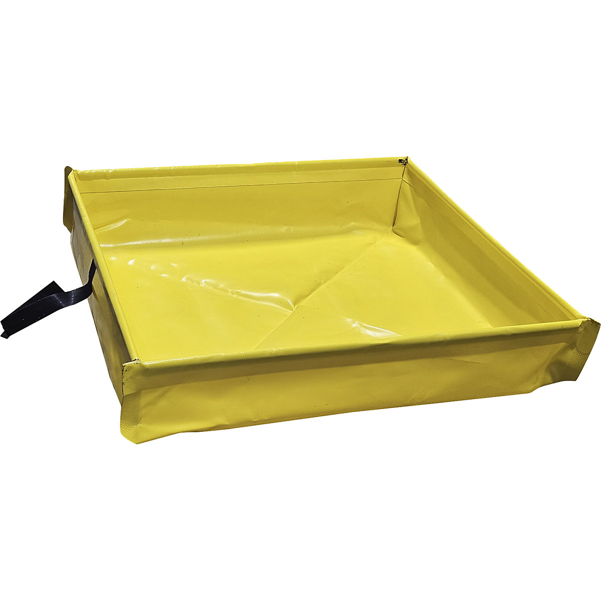 Cuba dobrável para recipientes pequenos – eurokraft basic, em PVC, cor amarela, volume coletável 43 l-0