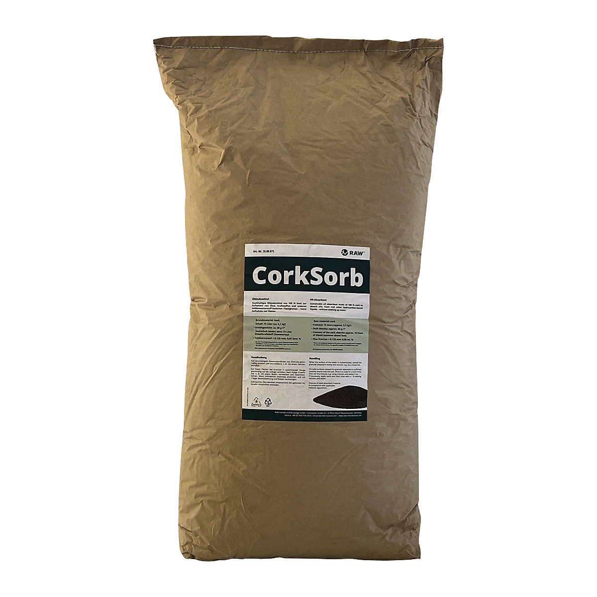 Granulado aglutinante para aceites CorkSorb
