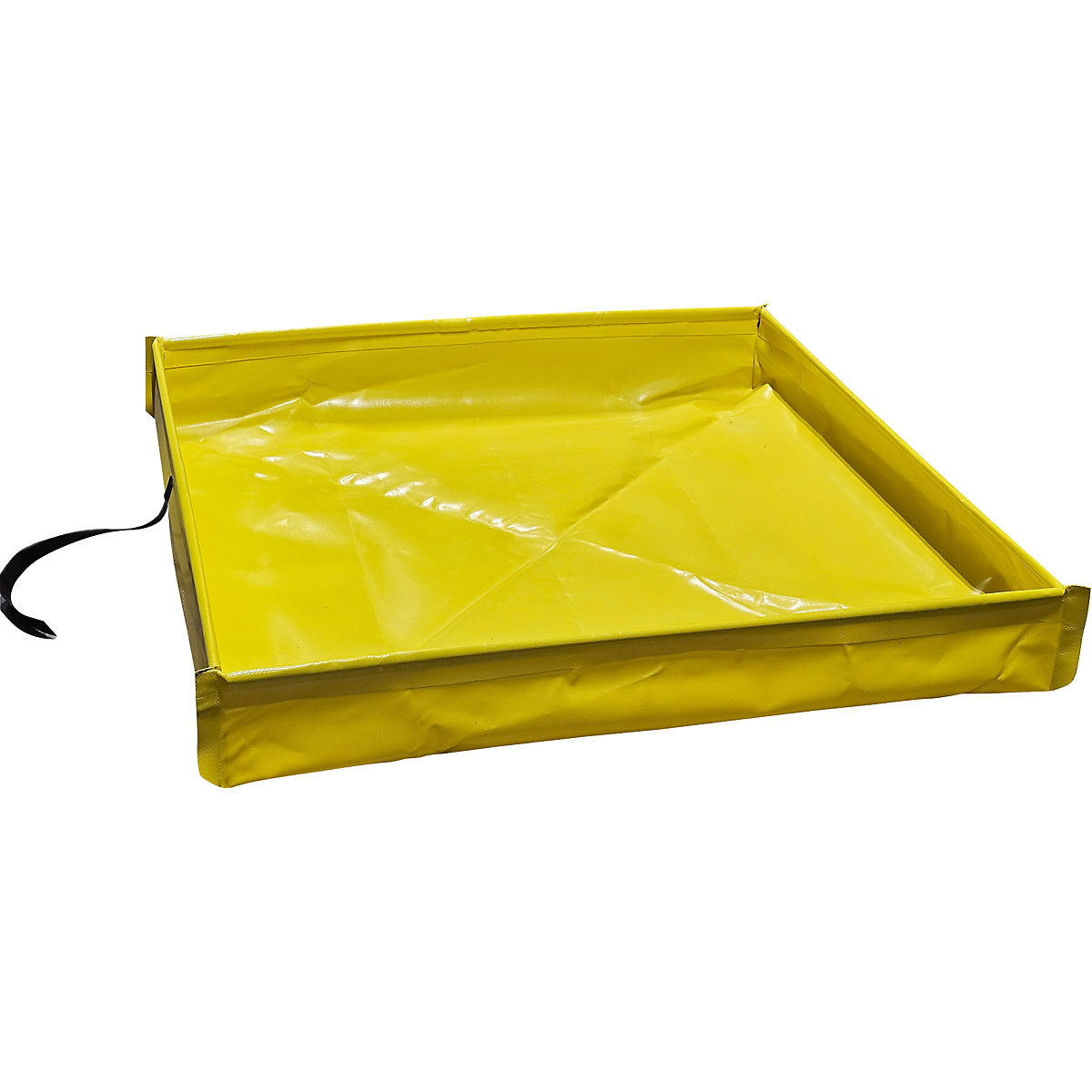 Vasca pieghevole per taniche – eurokraft basic, in PVC, colore giallo, capacità di raccolta 115 l-0