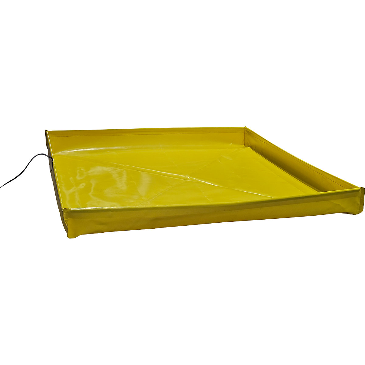 Vasca pieghevole per taniche – eurokraft basic, in PVC, colore giallo, capacità di raccolta 270 l-0