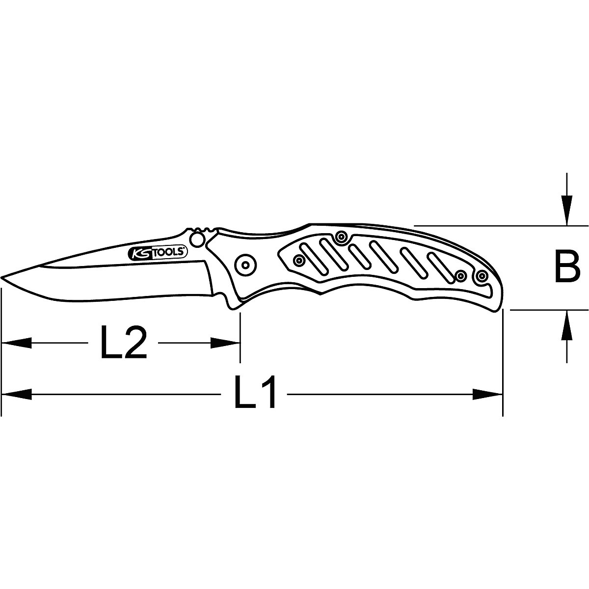 Folding knife with locking mechanism – KS Tools (Product illustration 3)-2