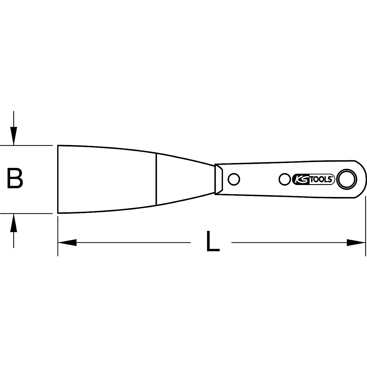 Stainless steel scraper – KS Tools (Product illustration 2)-1