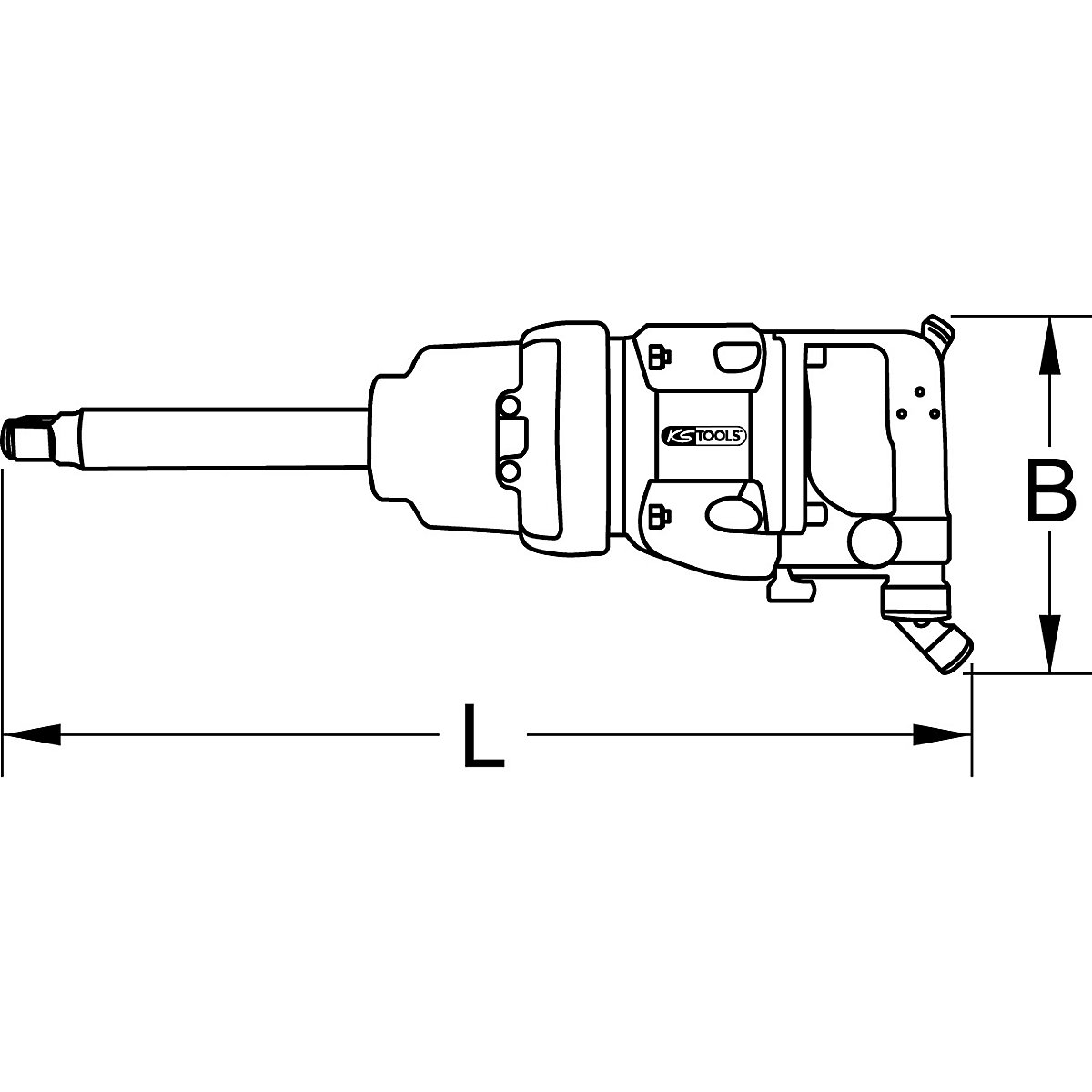 3/4'&#x27; superMONSTER pneumatische slagmoersleutel voor zwaar gebruik – KS Tools (Productafbeelding 9)-8