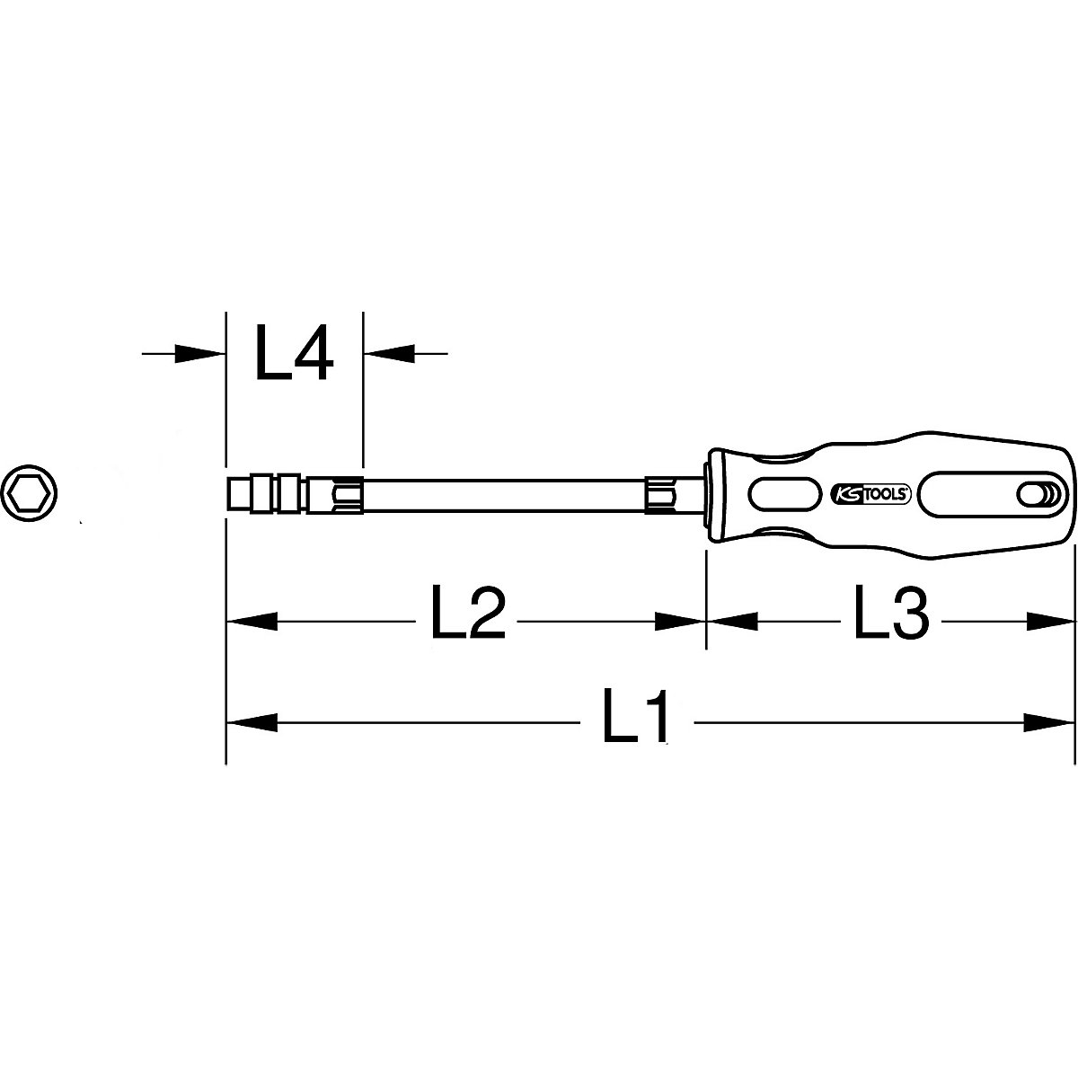 1/4'&#x27; ERGOTORQUEplus bitschroevendraaier – KS Tools (Productafbeelding 2)-1