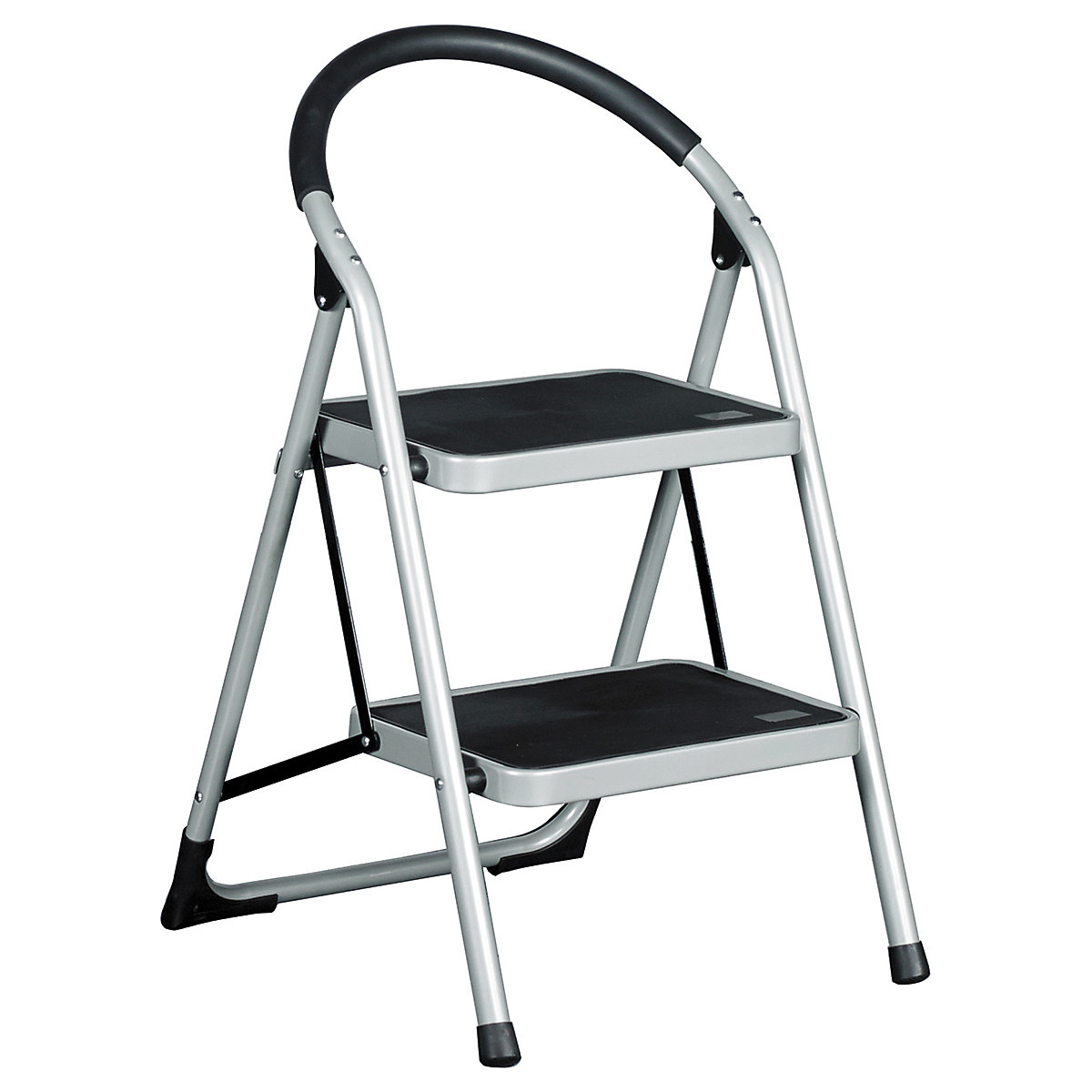 Topstep Step Ladders, Topstep Step Ladders, Topstep® Step Ladders | 775h x 485w x 510d mm | 2 Tread | 150kg Capacity | Silver-3