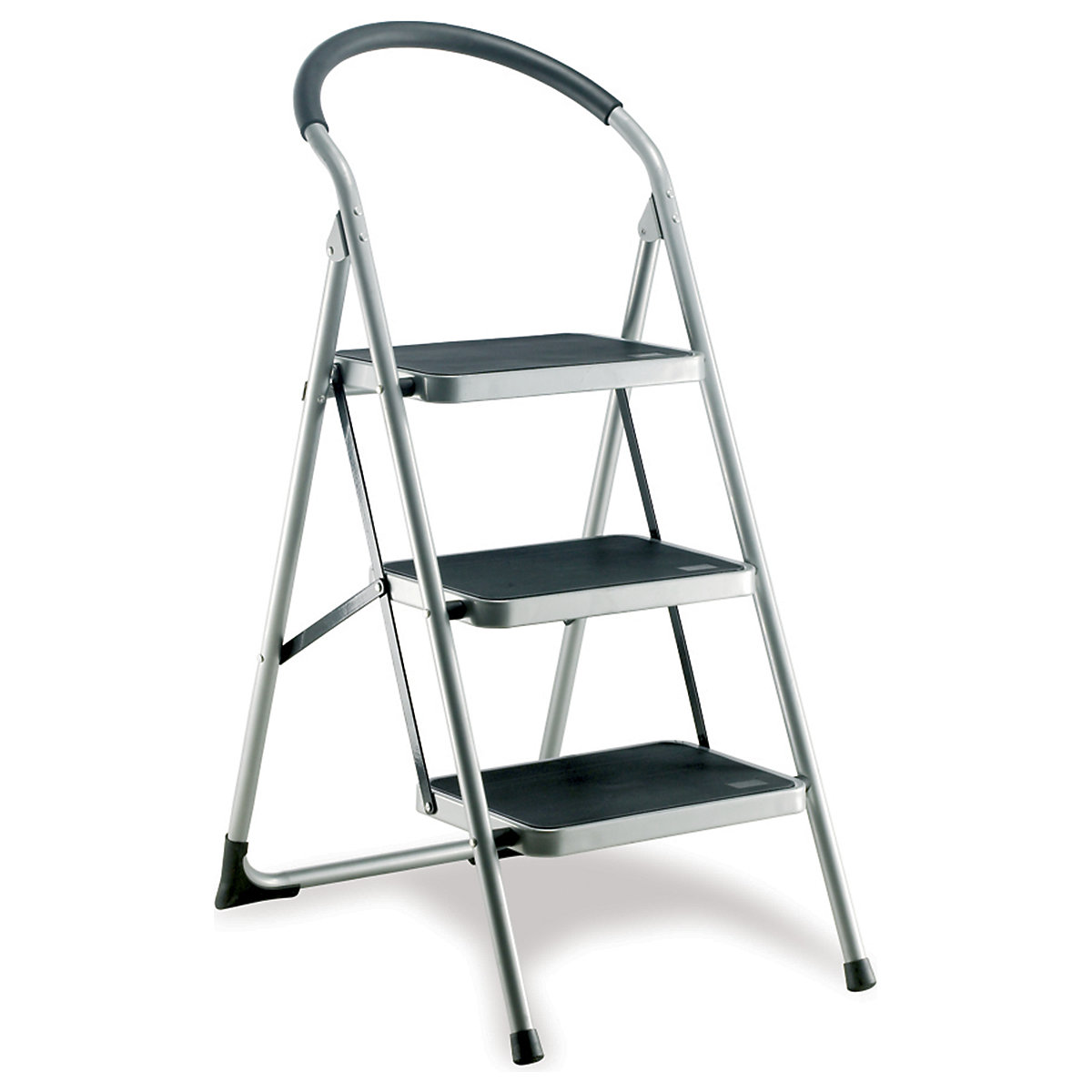 Topstep Step Ladders, Topstep Step Ladders, Topstep® Step Ladders | 1065h x 490w x 665d mm | 3 Tread | 150kg Capacity | Silver-2