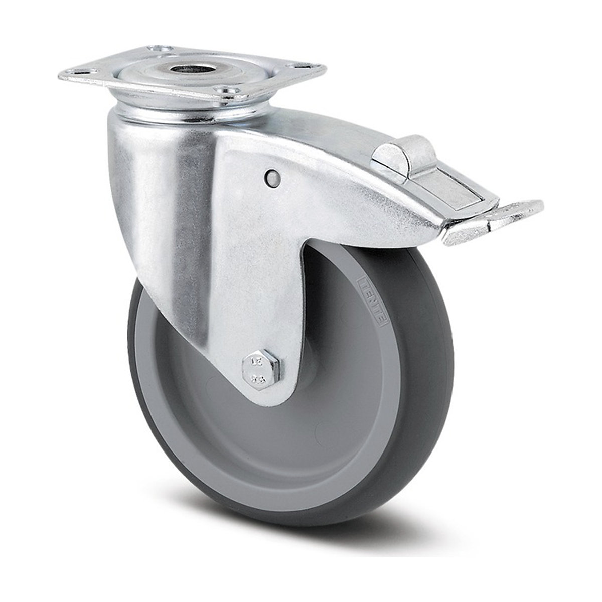 TENTE Agila Plate Castor | Thermoplastic Rubber | 100mm Dia. | 80kg, TENTE Agila Plate Castor | Thermoplastic Rubber | 100mm Dia. | 80kg, TENTE Agila Swivel/Braked Plate Castor | Thermoplastic Rubber | 100mm Dia. | 80kg-1