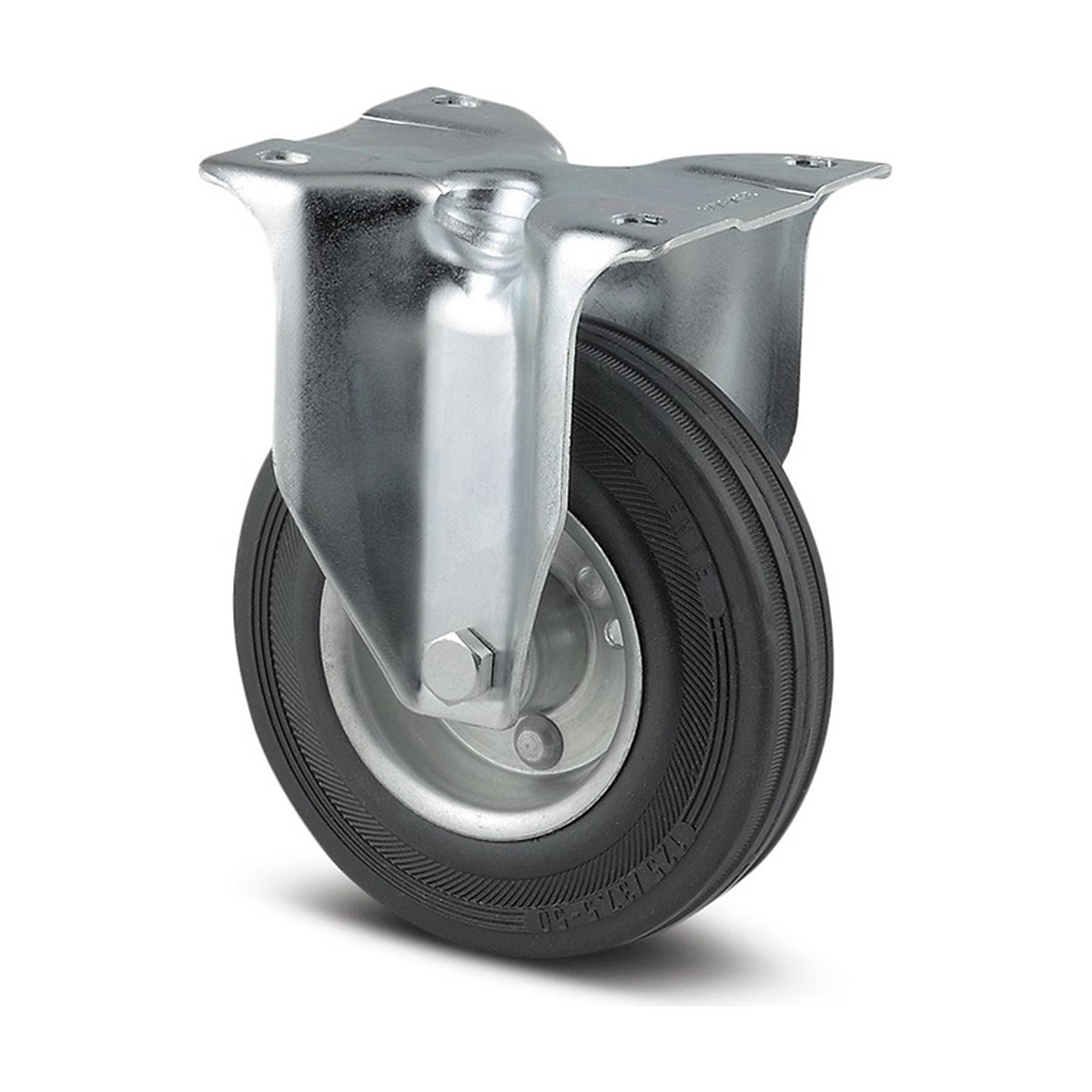 TENTE Agila Plate Castor | Thermoplastic Rubber | 125mm Dia. | 80kg, TENTE Agila Plate Castor | Thermoplastic Rubber | 125mm Dia. | 80kg, TENTE Alpha Plate Fixed Castor | Solid Rubber | 200mm Dia. | 205kg-0