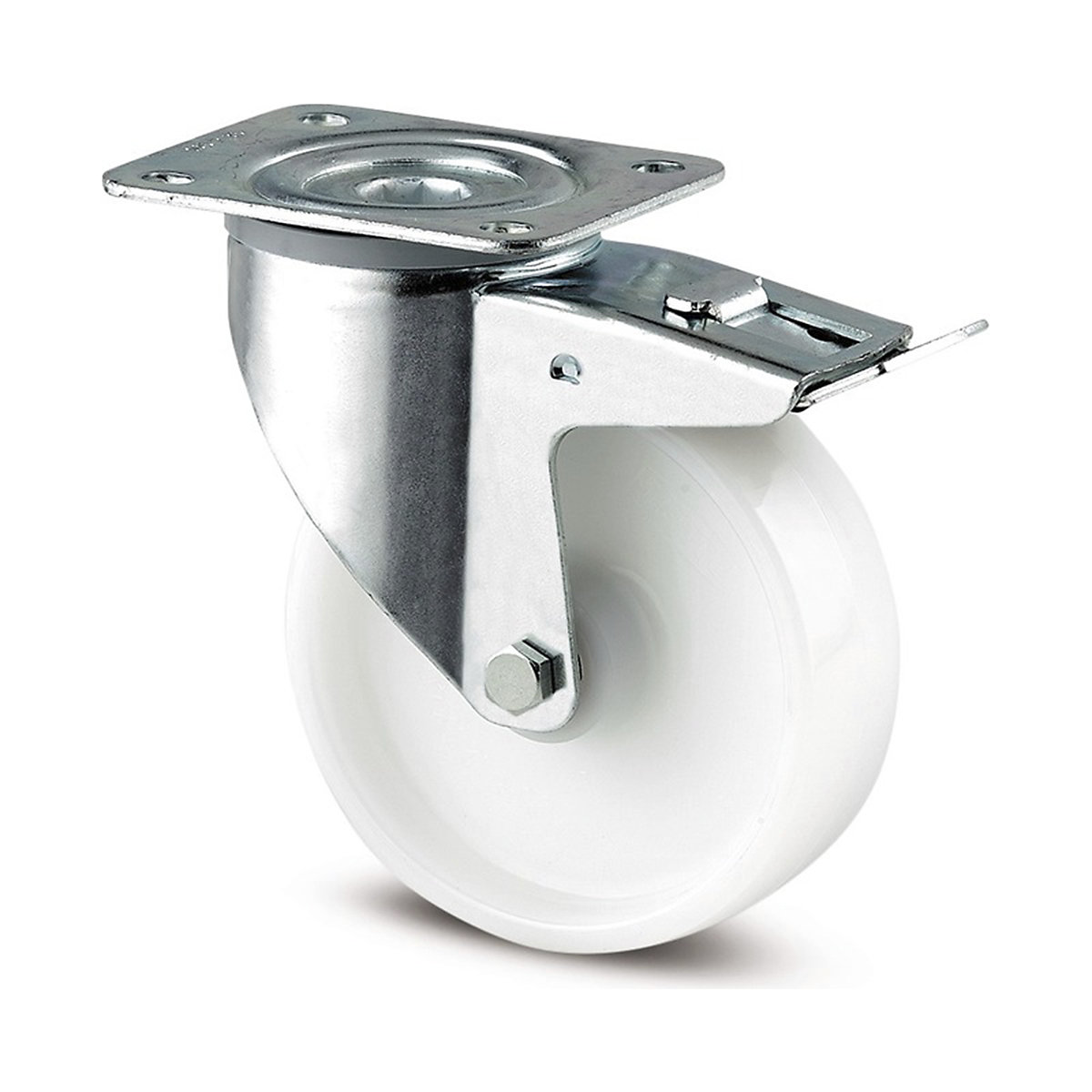 TENTE Alpha Plate Castor | Nylon | 100mm Dia. | 200kg, TENTE Alpha Plate Castor | Nylon | 100mm Dia. | 200kg, TENTE Alpha Swivel/Braked Plate Castor | Nylon | 100mm Dia. | 200kg-2