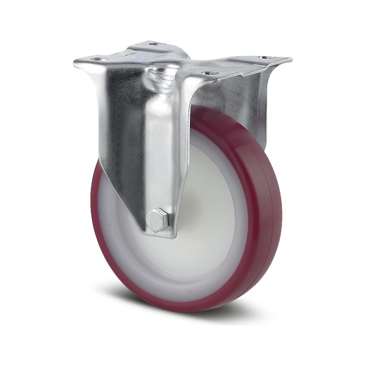 TENTE Alpha Plate Castor | Polyurethane | 125mm Dia. | 200kg, TENTE Alpha Plate Castor | Polyurethane | 125mm Dia. | 200kg, TENTE Alpha Fixed Castor | Polyurethane | 125mm Dia. | 200kg-0