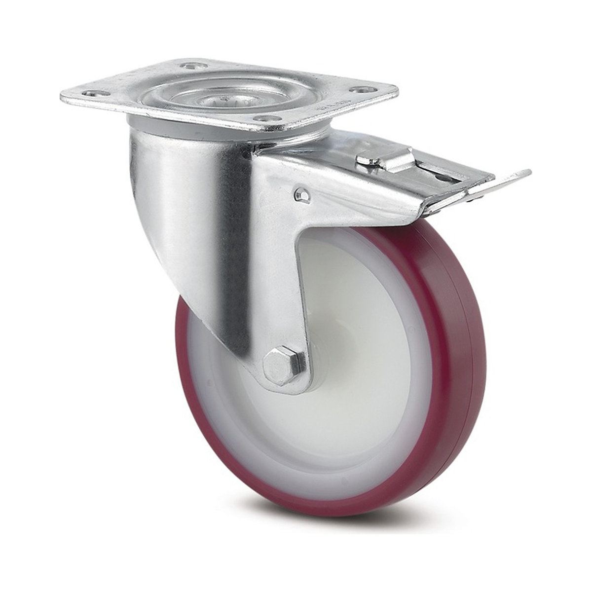 TENTE Alpha Plate Castor | Polyurethane | 160mm Dia. | 350kg, TENTE Alpha Plate Castor | Polyurethane | 160mm Dia. | 350kg, TENTE Alpha Swivel/Braked Castor | Polyurethane | 160mm Dia. | 350kg-2