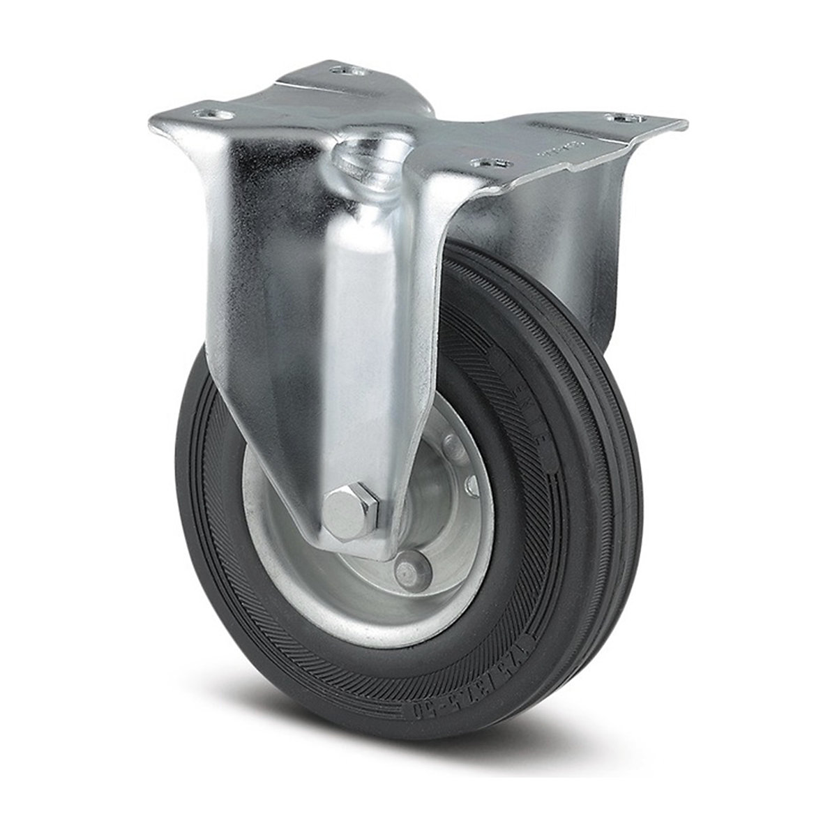 TENTE Alpha Plate Castor | Solid Rubber | 100mm Dia. | 70kg, TENTE Alpha Plate Castor | Solid Rubber | 100mm Dia. | 70kg, TENTE Alpha Plate Fixed Castor | Solid Rubber | 100mm Dia. | 70kg-2