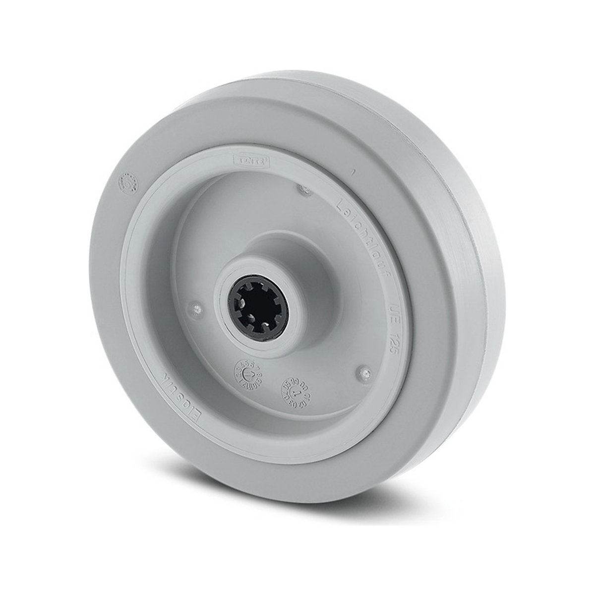 TENTE Elastech Wheel | Elastic Rubber | Roller Bearing, TENTE Elastech Wheel | Elastic Rubber | Roller Bearing, TENTE Elastech Wheel | Elastic Rubber | Roller Bearing | Grey | 100mm Dia. | 34mm Tread | 12mm Axle | 160kg-0