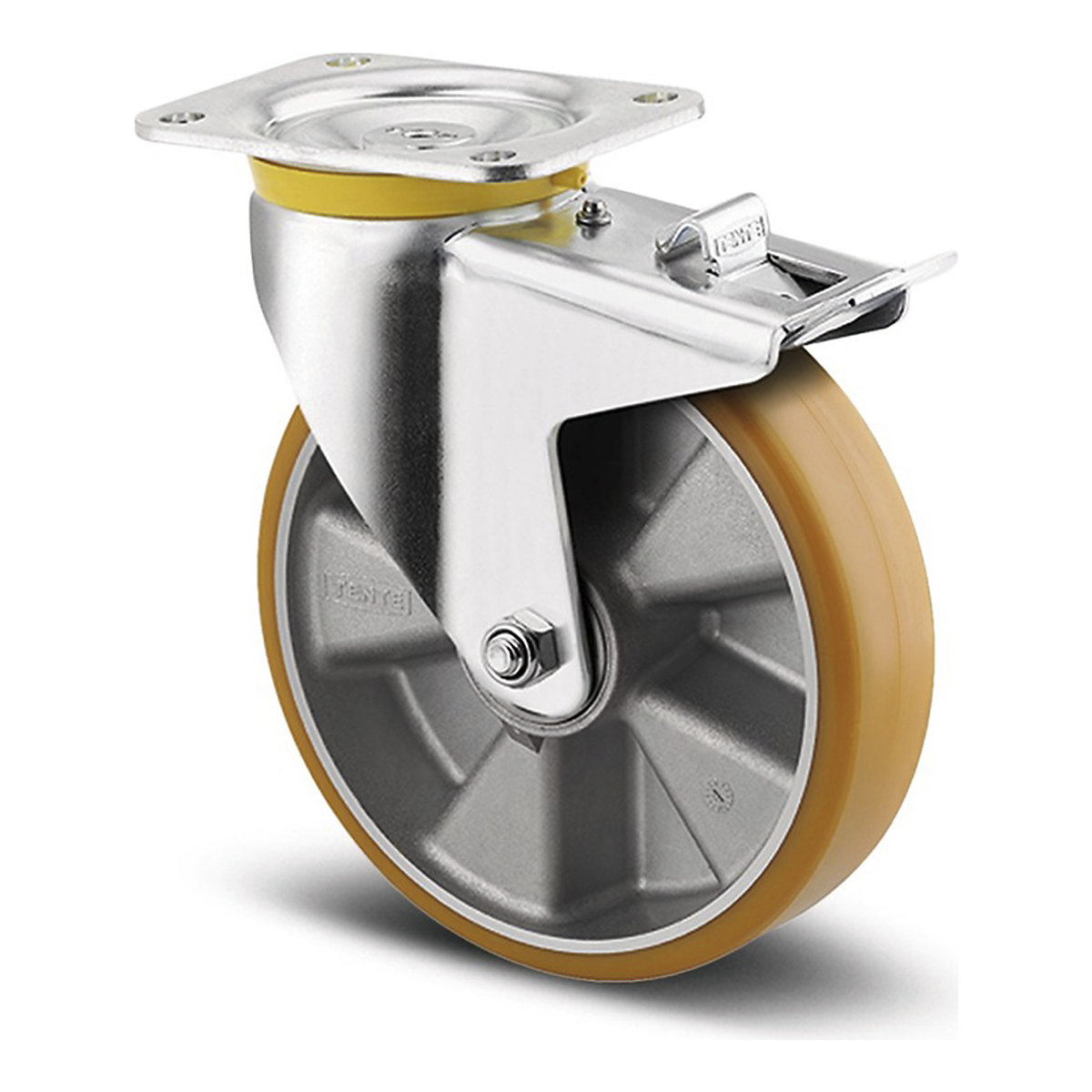 TENTE Zeta Plate Castor | Polyurethane | 160mm Dia. | 800kg, TENTE Zeta Plate Castor | Polyurethane | 160mm Dia. | 800kg, TENTE Zeta Swivel/Braked Castor | Polyurethane | 160mm Dia. | 800kg-2