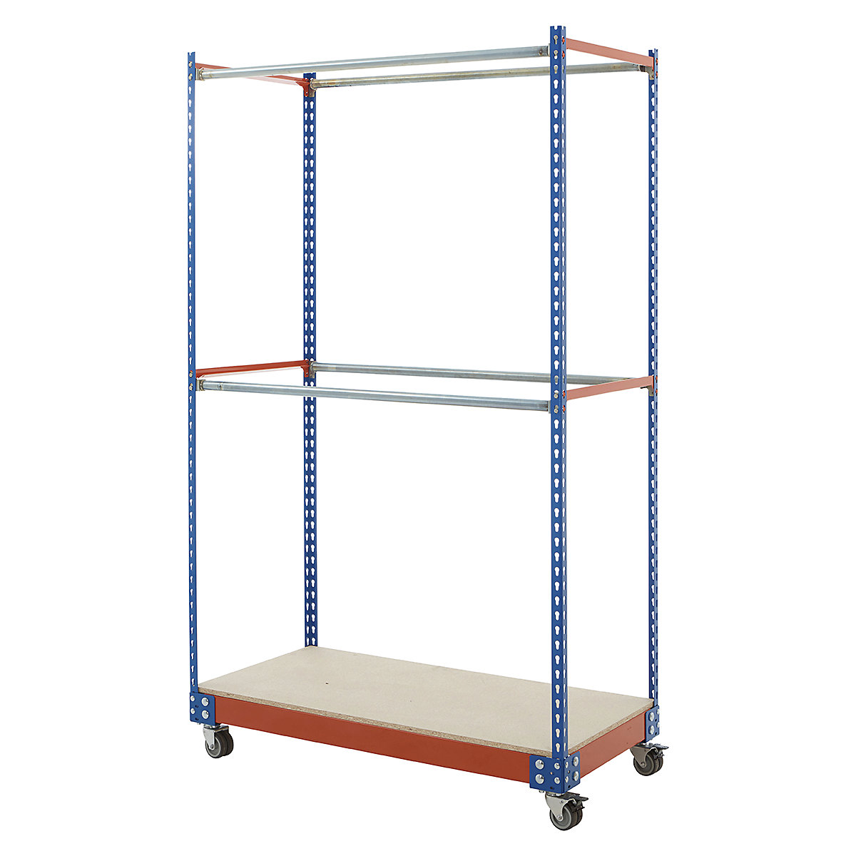 BiG340 Garment Rail Trolley, BiG340 Garment Rail Trolley, BiG340 Garment Rail Trolley | 2023h x 915w x 610d mm | 1 Shelf & 4 Hanging Rails | 300kg Capacity-0