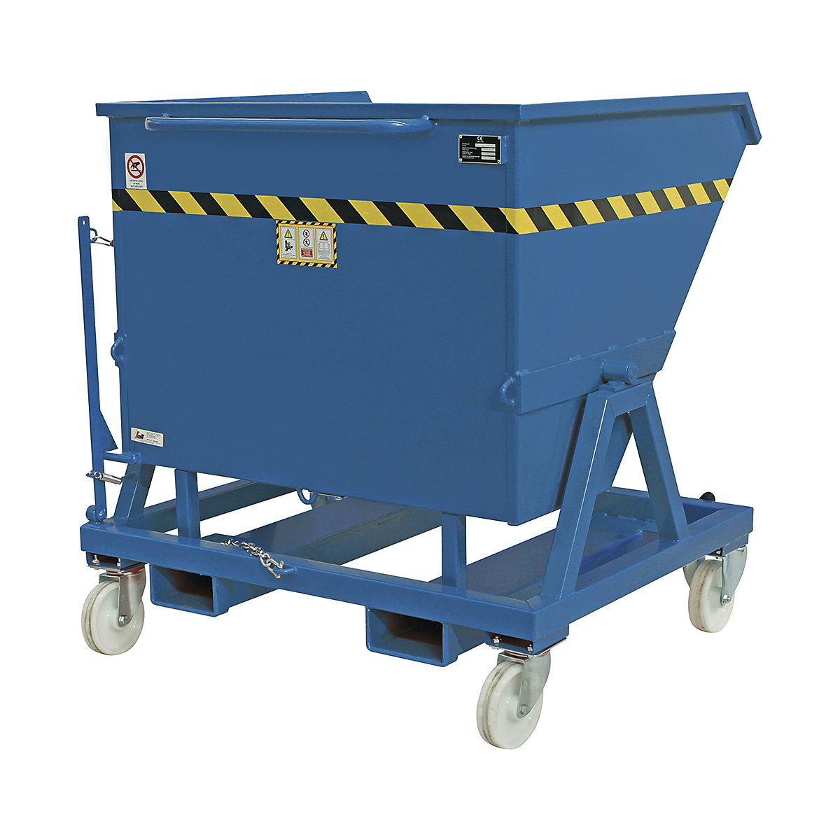 SALL Material Handling Tipping Skip, SALL Material Handling Tipping Skip, SALL Material Handling Tipping Skip | Blue | 675L | Capacity 1000kg-2